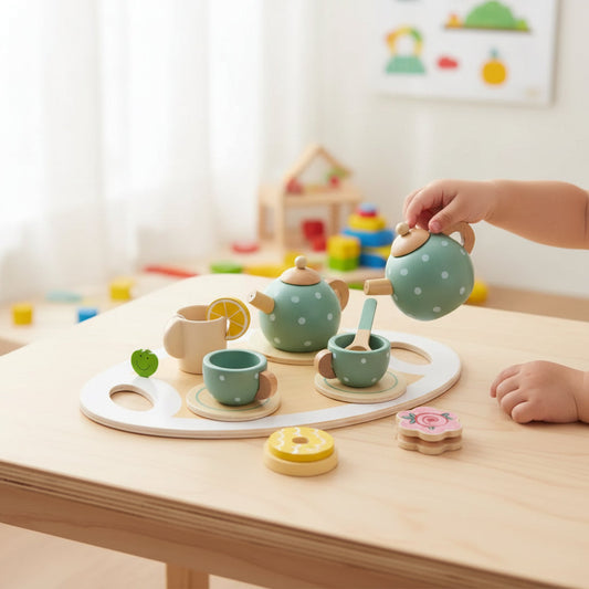Wooden Kids Tea Set – Fine Motor Skills, Pretend Play & Eco-Friendly Design