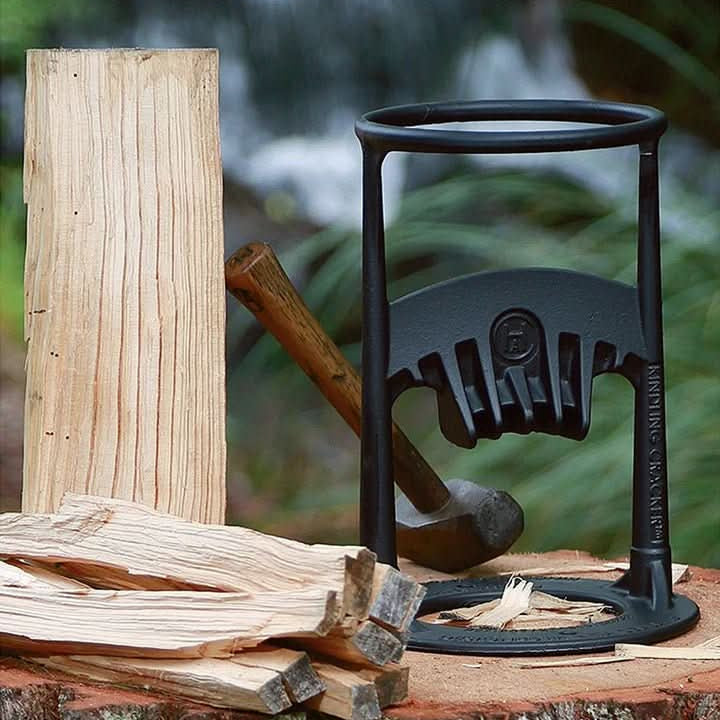 **KINDLECUT Portable Manual Log Splitter - Effortless Firewood Preparation for Camping & Home Use**
