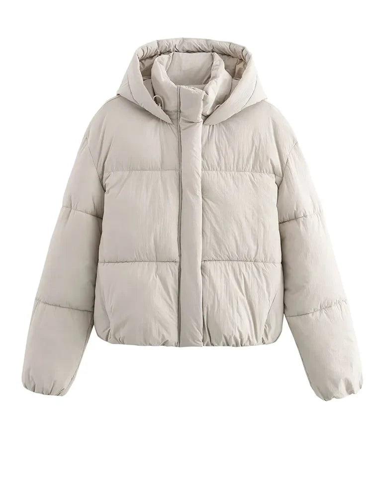 Women's oversized puffer jacket, view 1