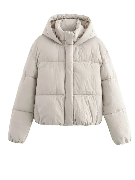 Women's oversized puffer jacket, view 1