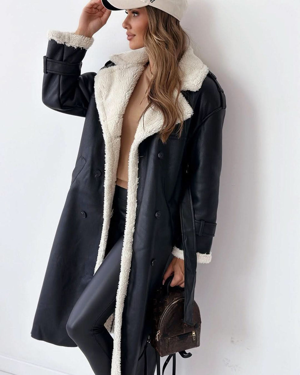 Women's double-breasted trench coat, view 3
