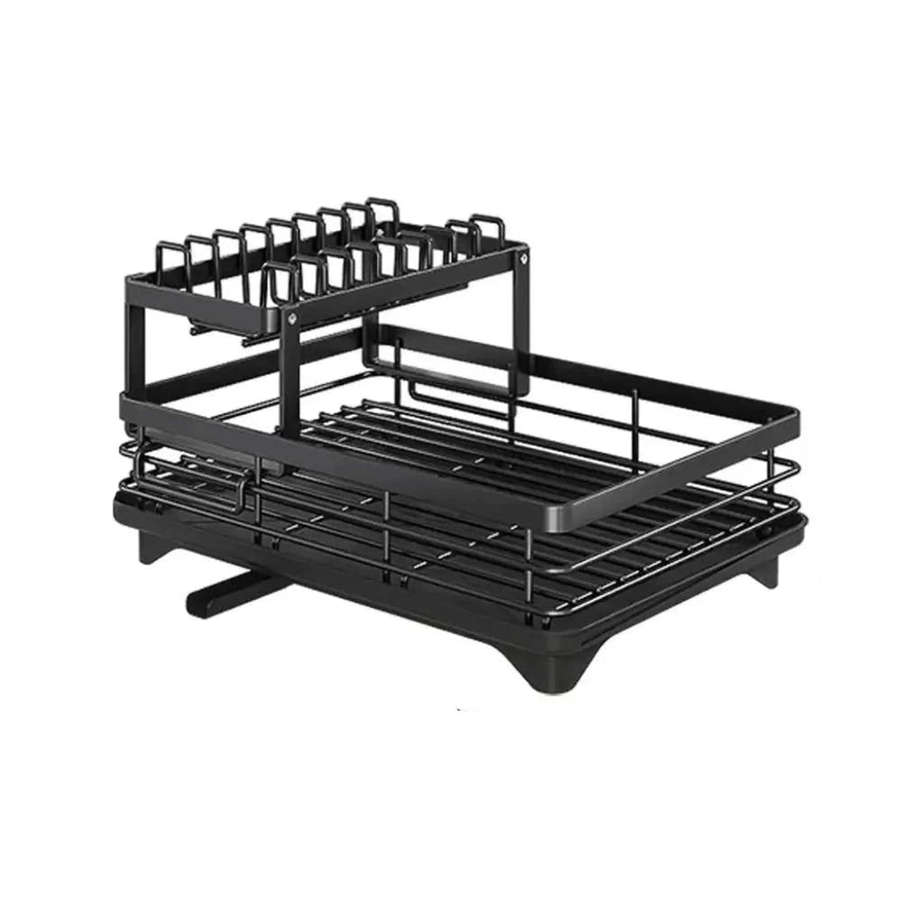 **KITCHENFORM Foldable Stainless Steel Dish Rack - Space-Saving Solution for Compact Kitchens | Rust-Resistant, Durable Design**