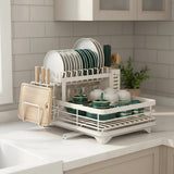 **KITCHENFORM Foldable Stainless Steel Dish Rack - Space-Saving Solution for Compact Kitchens | Rust-Resistant, Durable Design**