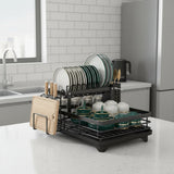 **KITCHENFORM Foldable Stainless Steel Dish Rack - Space-Saving Solution for Compact Kitchens | Rust-Resistant, Durable Design**