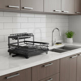 **KITCHENFORM Foldable Stainless Steel Dish Rack - Space-Saving Solution for Compact Kitchens | Rust-Resistant, Durable Design**