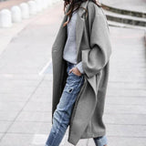 Knee-length Winter Coat with Large Collar for Ladies - Mira