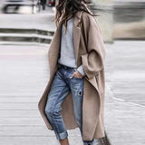 Knee-length Winter Coat with Large Collar for Ladies - Mira