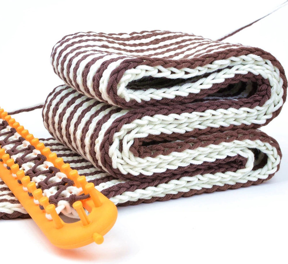Portable Knitting Loom - Easy No-Needle Crafting Tool for Quick and Fun Projects