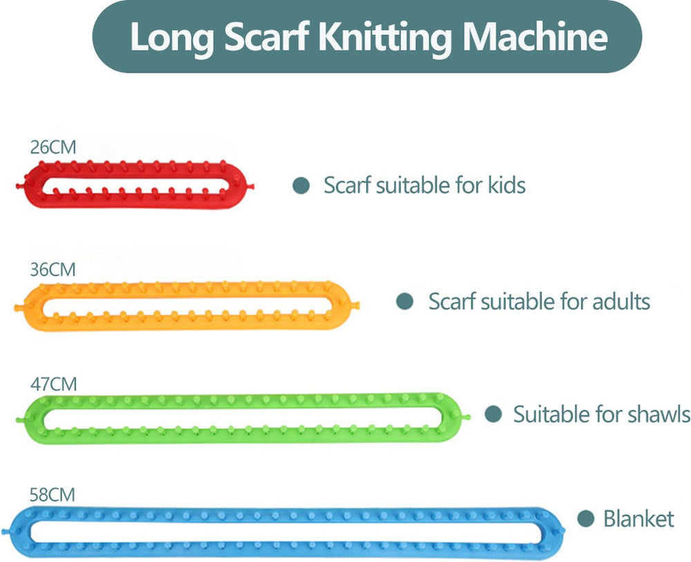 Portable Knitting Loom - Easy No-Needle Crafting Tool for Quick and Fun Projects