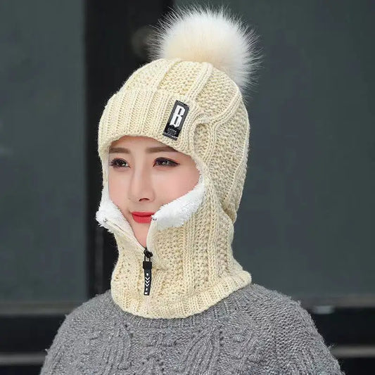 Amara Women's Knitted Balaclava - Cozy Winter Headwear for Ultimate Warmth and Style