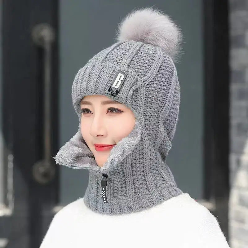 Amara Women's Knitted Balaclava - Cozy Winter Headwear for Ultimate Warmth and Style