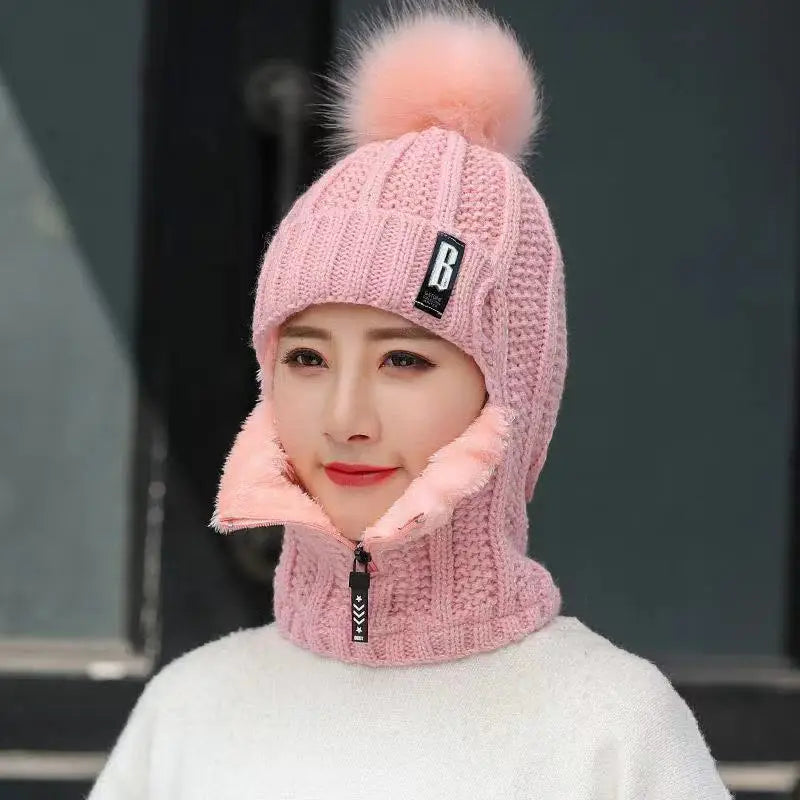 Amara Women's Knitted Balaclava - Cozy Winter Headwear for Ultimate Warmth and Style
