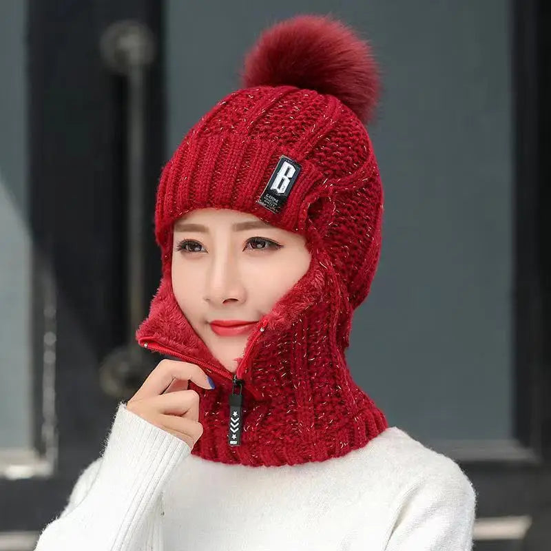 Amara Women's Knitted Balaclava - Cozy Winter Headwear for Ultimate Warmth and Style