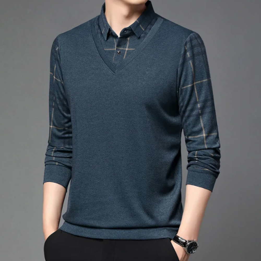 Knitted Men's Jumper with Print - Noah