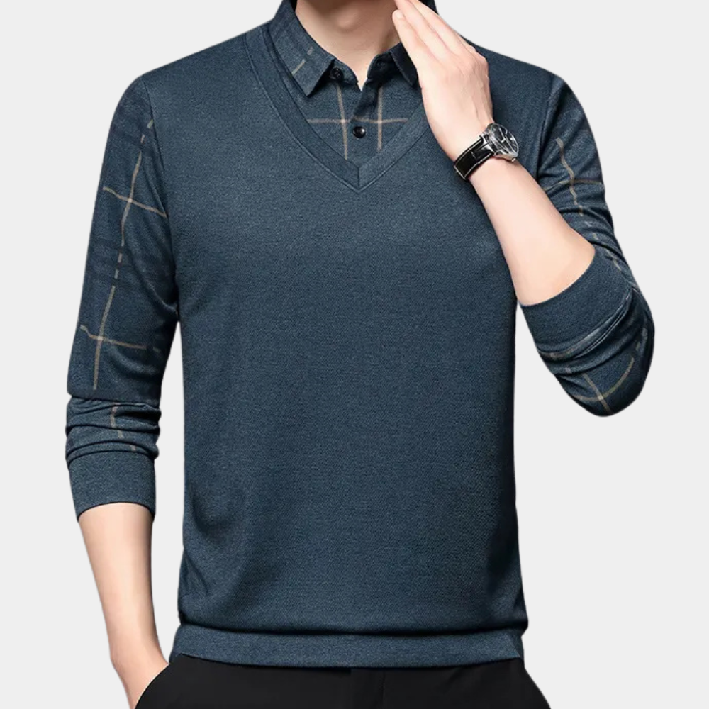 Knitted Men's Jumper with Print - Noah