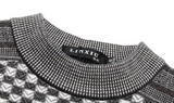 Men's sweater with check knit pattern – Fabian