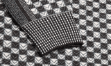 Men's sweater with check knit pattern – Fabian