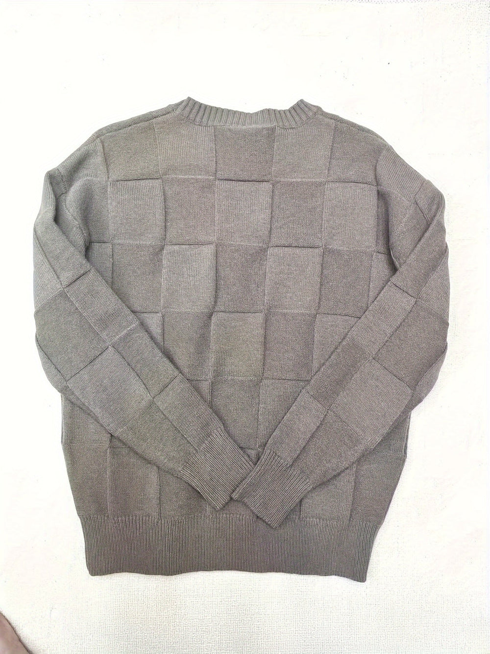 Knitted Sweater with Round Neck and Stretch - Caleb