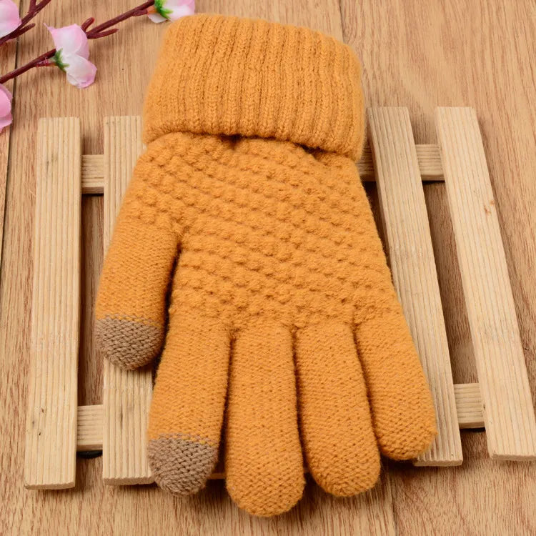 Amara Women's Knitted Touchscreen Gloves - Warm & Stylish Winter Accessory