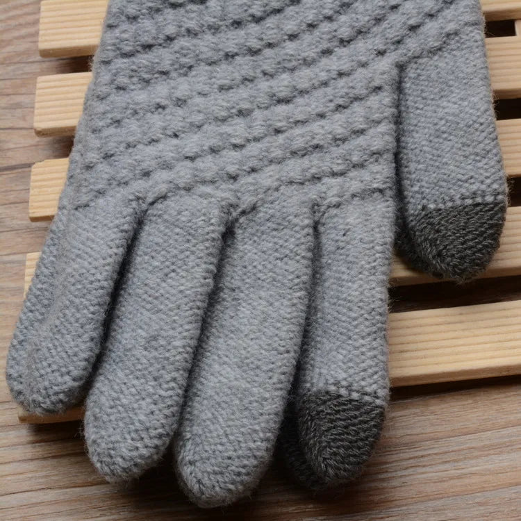 Amara Women's Knitted Touchscreen Gloves - Warm & Stylish Winter Accessory