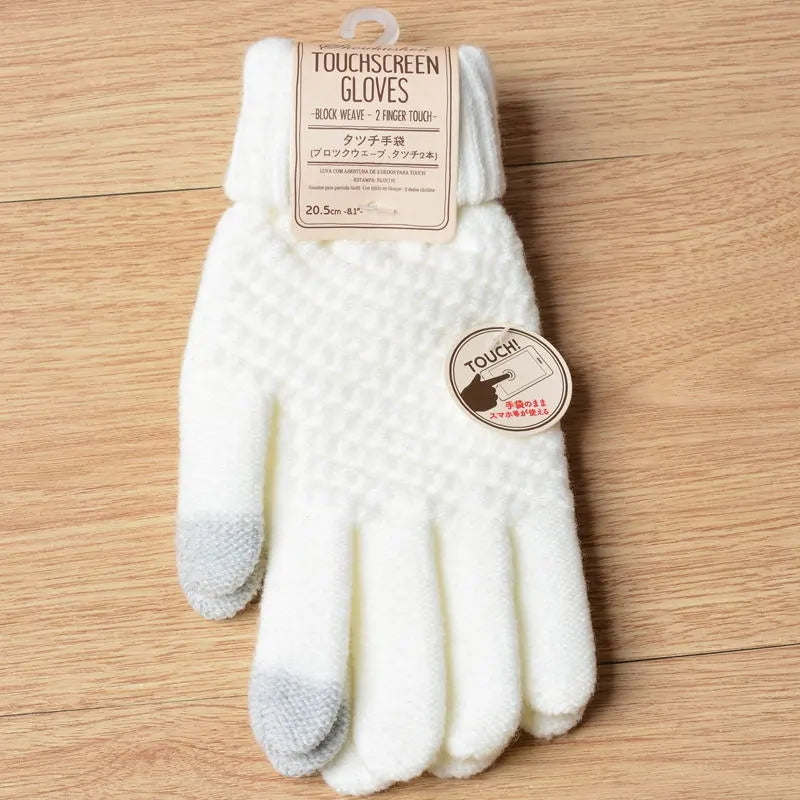 Amara Women's Knitted Touchscreen Gloves - Warm & Stylish Winter Accessory