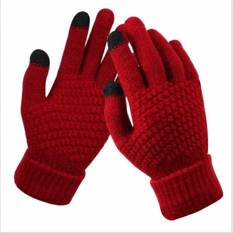 Amara Women's Knitted Touchscreen Gloves - Warm & Stylish Winter Accessory