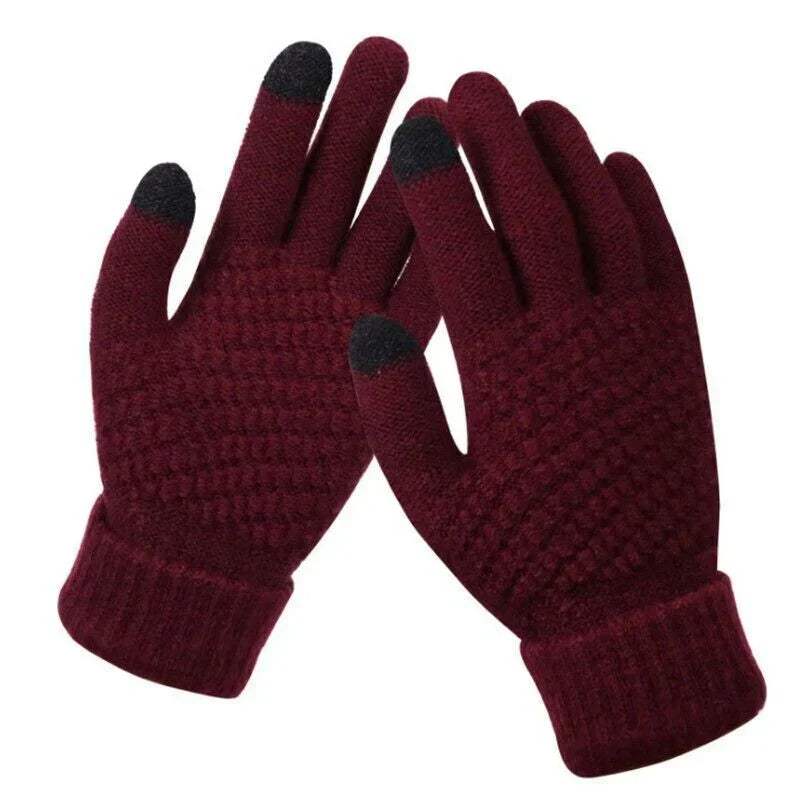 Amara Women's Knitted Touchscreen Gloves - Warm & Stylish Winter Accessory