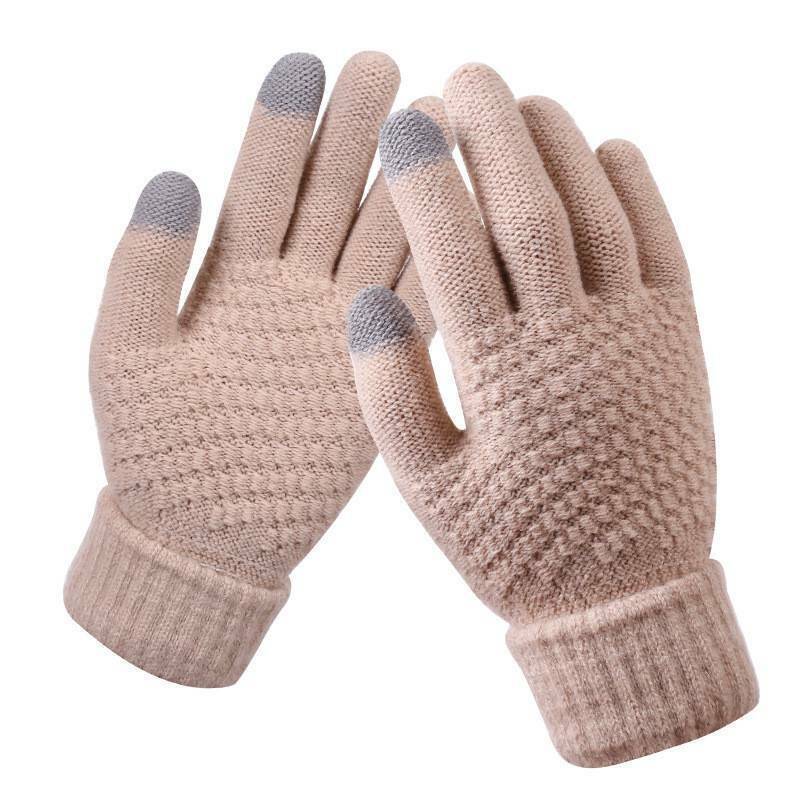 Amara Women's Knitted Touchscreen Gloves - Warm & Stylish Winter Accessory