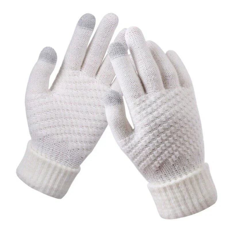 Amara Women's Knitted Touchscreen Gloves - Warm & Stylish Winter Accessory