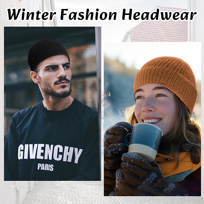 Cozy Knitted Winter Beanie for Men & Women - Stylish Robin Red Color
