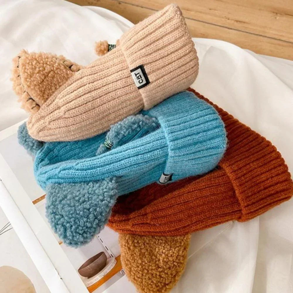 Cozy Knitted Cat Ear Winter Hat - PurrWarm | Stylish & Warm Beanie for Cold Weather