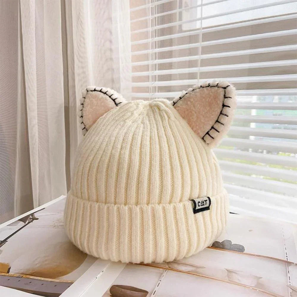 Cozy Knitted Cat Ear Winter Hat - PurrWarm | Stylish & Warm Beanie for Cold Weather