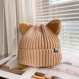 Cozy Knitted Cat Ear Winter Hat - PurrWarm | Stylish & Warm Beanie for Cold Weather