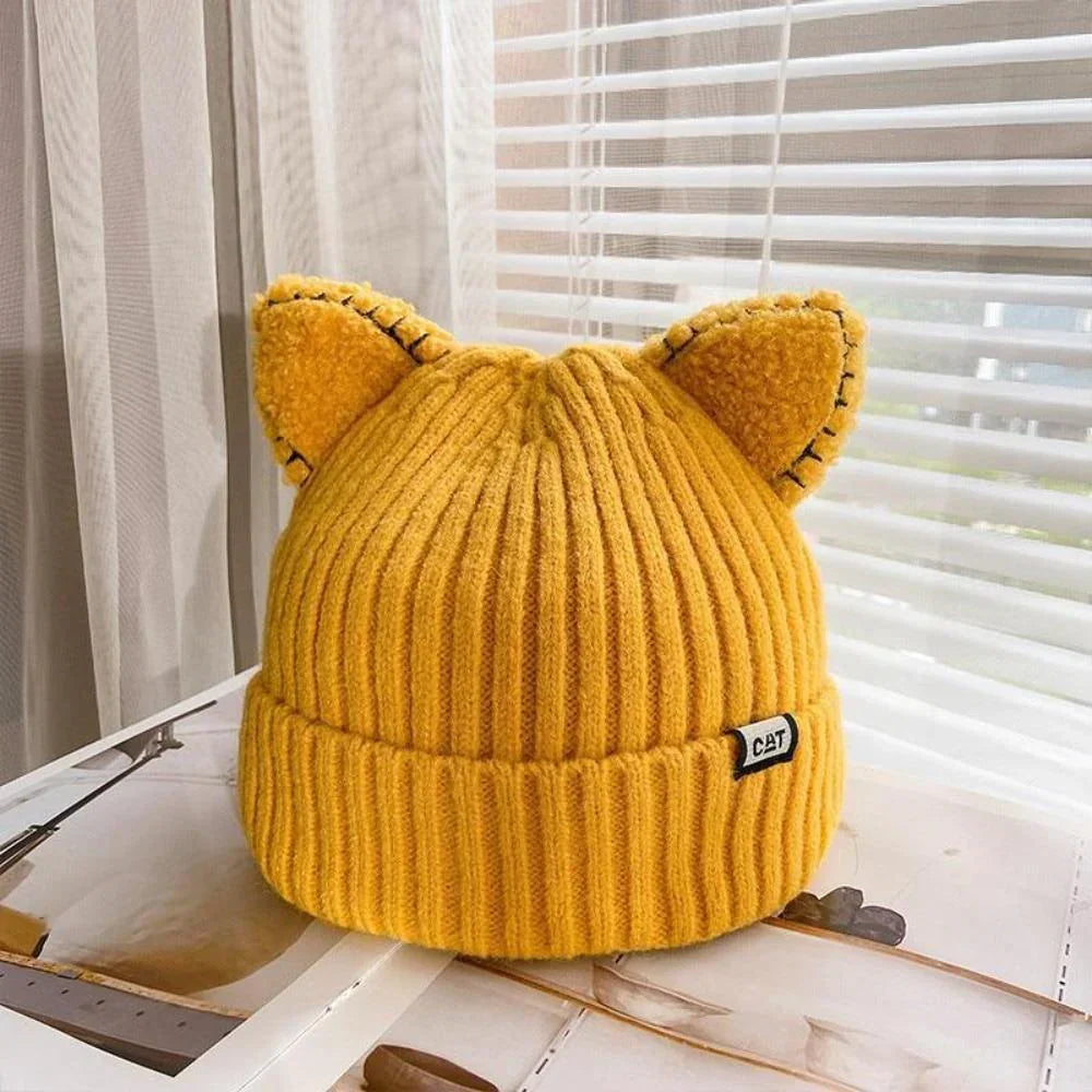 Cozy Knitted Cat Ear Winter Hat - PurrWarm | Stylish & Warm Beanie for Cold Weather