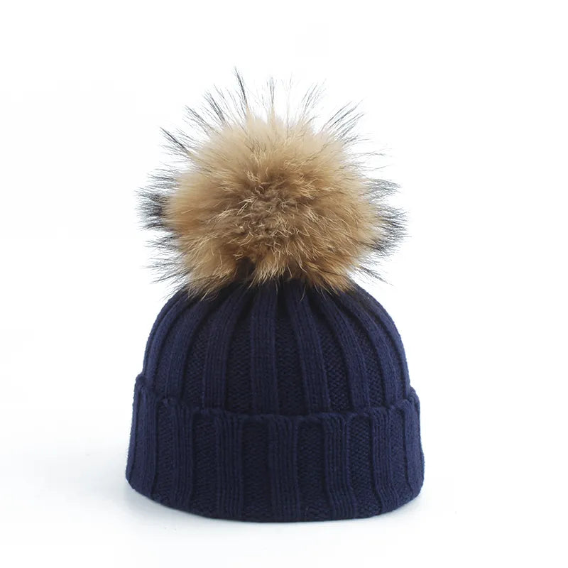 Felina Knitted Winter Pom-Pom Hat - Cozy & Stylish Cold Weather Accessory