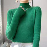Knitted Women's Sweater with Half Polo - Sophie