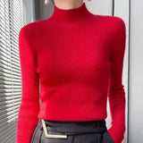 Knitted Women's Sweater with Half Polo - Sophie