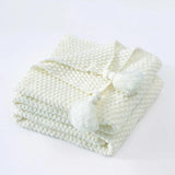 NordicCozy Knitted Wool Blanket with Tassels - Luxurious Softness & Warmth for Home Décor