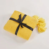 NordicCozy Knitted Wool Blanket with Tassels - Luxurious Softness & Warmth for Home Décor