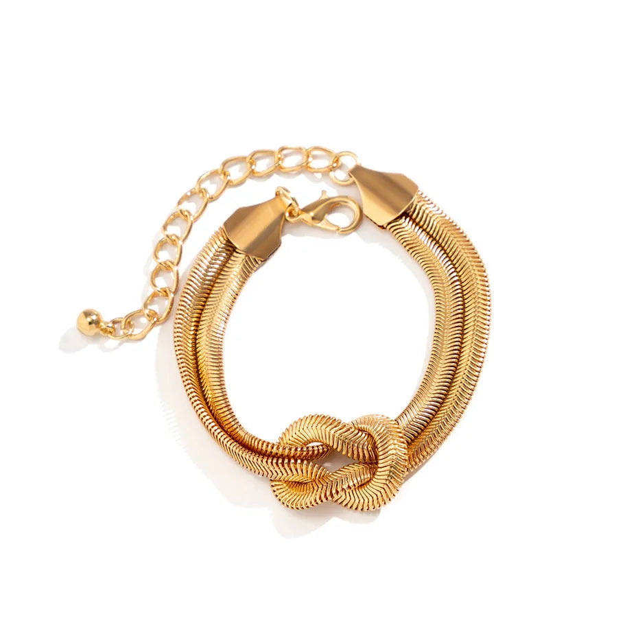 Elegant Women's Knotted Snake Chain Bracelet | Stylish Jewelry for Any Occasion