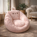 Plush Animal Floor Chair – Soft Velour Cover, Non-Slip Base & 2 Sizes