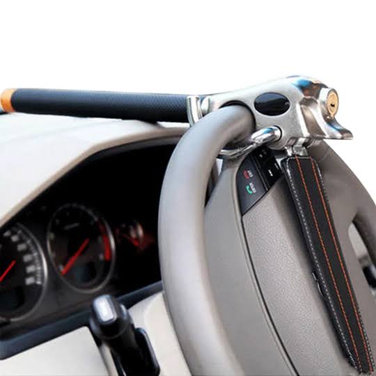 Steering Wheel Lock – Triple Locking, Anti-Theft & Adjustable Universal Fit