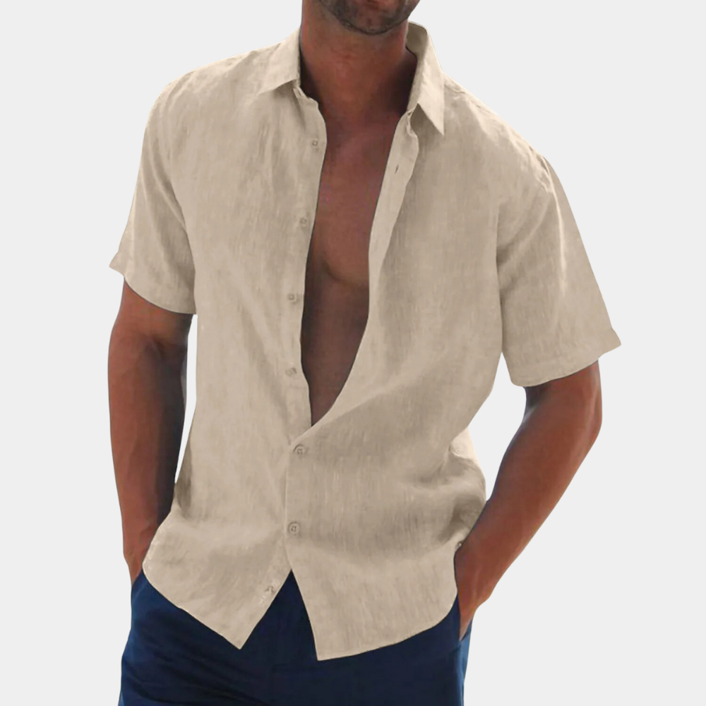Dax – Short Sleeve Men's Linen Shirt, Spring 2025 Edition