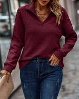 EleganzaZip – Elegant V-Neck Zip Sweater for Women