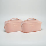 Makeup Bag Travel Organizer PU Shell Cosmetic Case Large Capacity