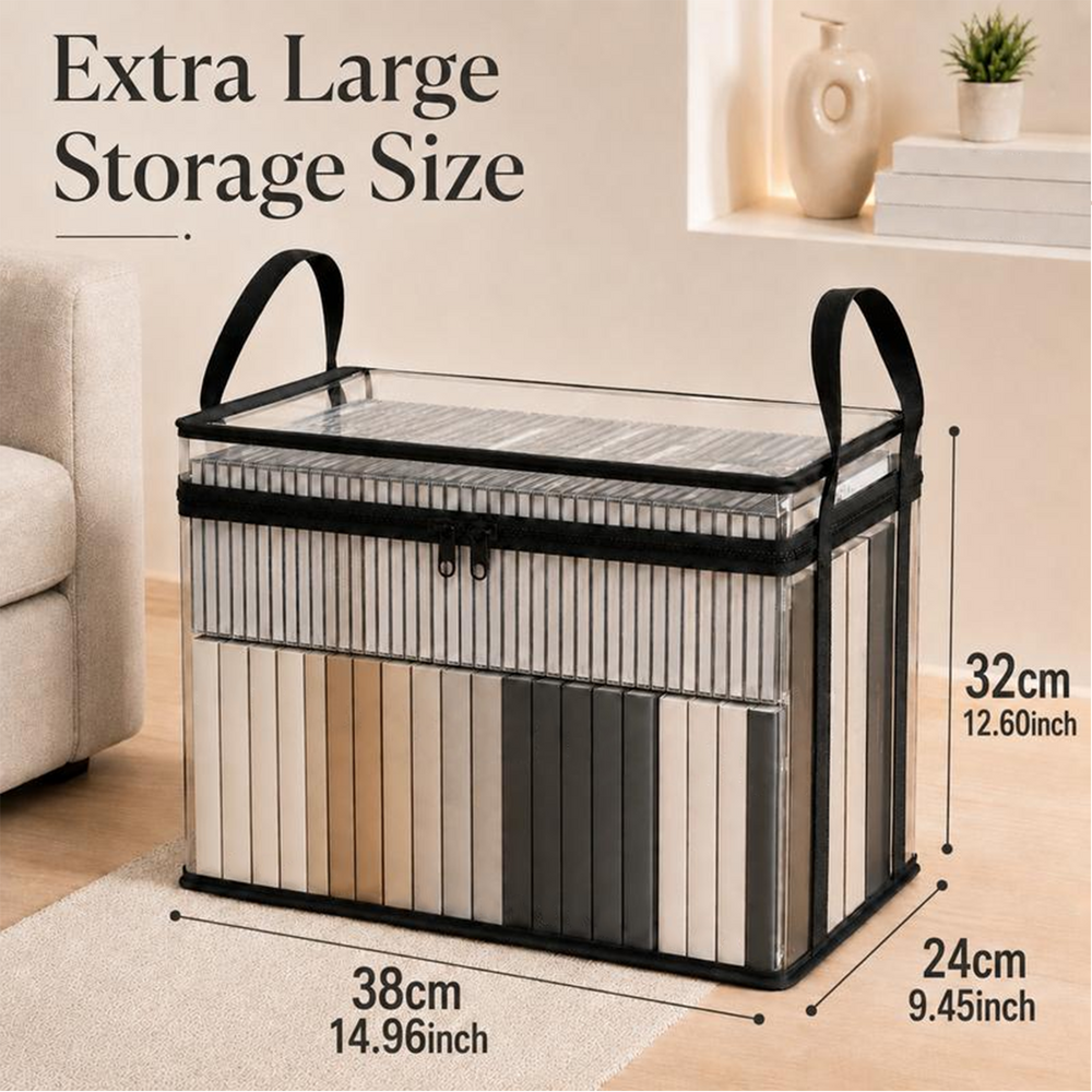 Clear Storage Bag – PVC, Zippered & Reinforced Handles, 2 Sizes