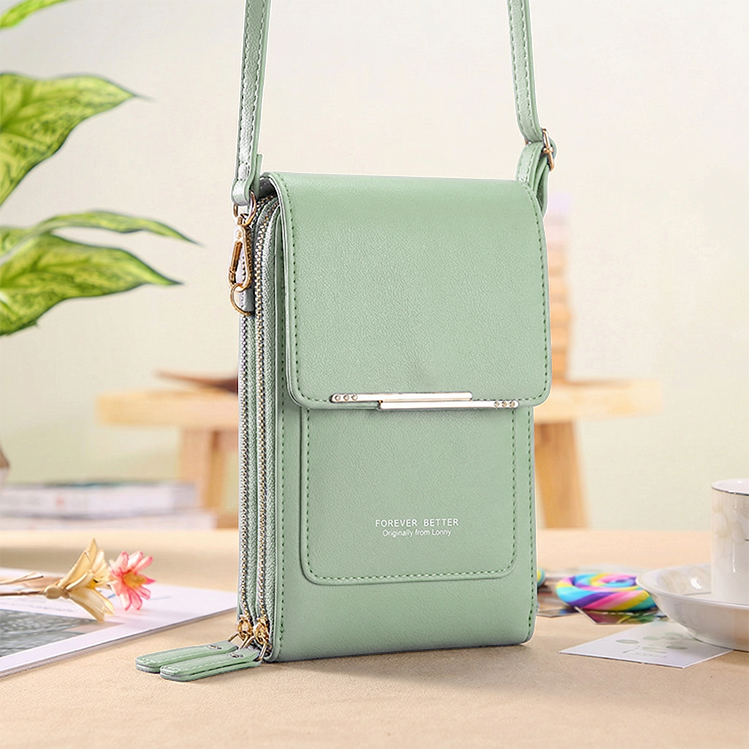 Women's Crossbody Bag – Touchscreen Window, RFID Protection & 3-in-1 Wear
