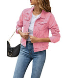 Ladies Casual Denim Jacket - Jade