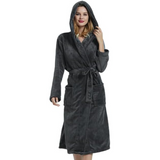 Vivianne Ladies Hooded Fleece Bathrobe - Soft, Cozy, and Stylish Women's Loungewear