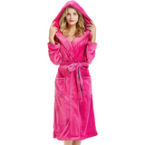 Vivianne Ladies Hooded Fleece Bathrobe - Soft, Cozy, and Stylish Women's Loungewear